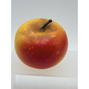 Early Antique Italian Alabaster Stone Fruit Marble Red Apple Great Patina